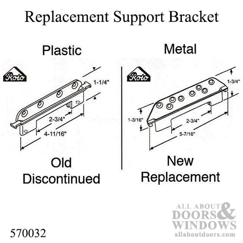 Support Bracket, Roto Hardware Replacement - Support Bracket, Roto Hardware Replacement