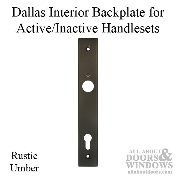 HOPPE Dallas Interior Backplate M2161N for Active/Inactive Handlesets - Rustic Umber - HOPPE Dallas Interior Backplate M2161N for Active/Inactive Handlesets - Rustic Umber