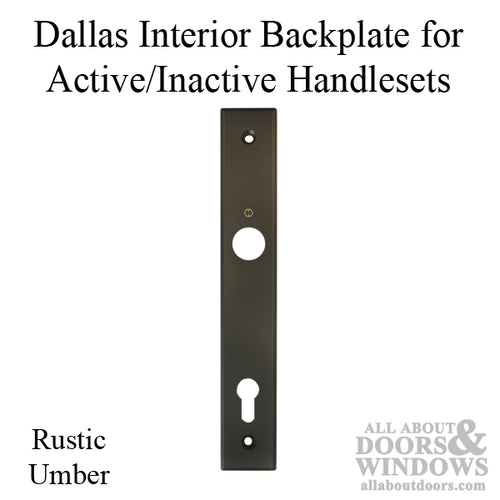 HOPPE Dallas Interior Backplate M2161N for Active/Inactive Handlesets - Rustic Umber - HOPPE Dallas Interior Backplate M2161N for Active/Inactive Handlesets - Rustic Umber