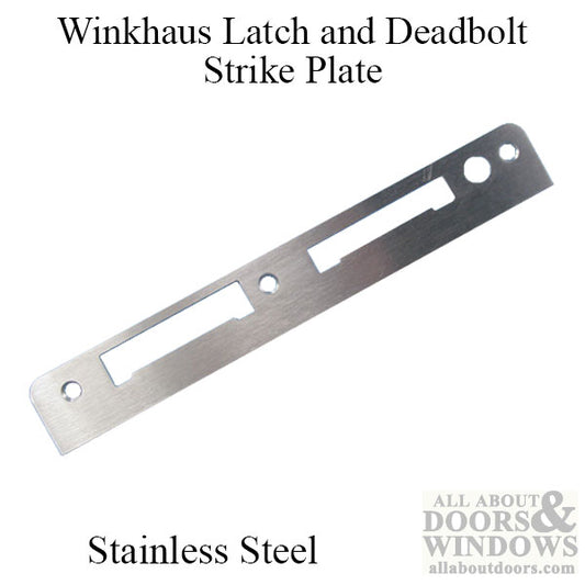 Winkhaus Strike Plate, Latch and Deadbolt - Stainless Steel