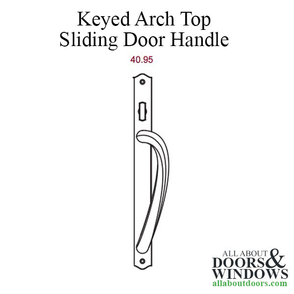 Amesbury Truth 40.95.JA.101.1 Keyed Arch top sliding Door Handleset Trim - Amesbury Truth 40.95.JA.101.1 Keyed Arch top sliding Door Handleset Trim