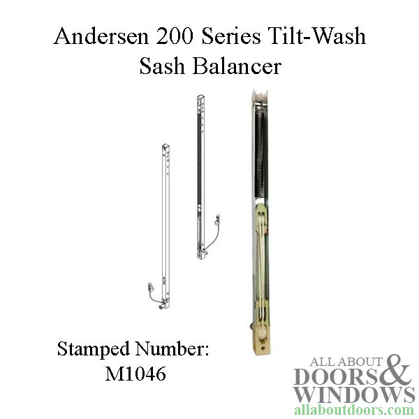 Andersen 200 Series Tilt-Wash Double Hung Sash Balancer - M1046 - Andersen 200 Series Tilt-Wash Double Hung Sash Balancer - M1046