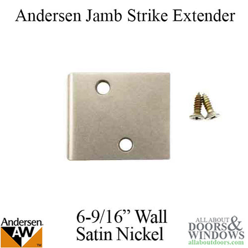 Andersen Jamb Strike For Hinged Doors Satin Nickel Jamb Strike 2 3/8 inch Strike - Andersen Jamb Strike For Hinged Doors Satin Nickel Jamb Strike 2 3/8 inch Strike