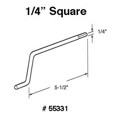 Crank Handle, 1/4 inch Square End Awning Casement Window - N/A - Crank Handle, 1/4 inch Square End Awning Casement Window - N/A