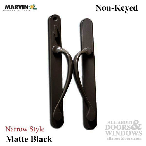 Marvin Narrow Traditional, Non-Keyed Sliding Patio Door Handle - Matte Black - Blemished - Marvin Narrow Traditional, Non-Keyed Sliding Patio Door Handle - Matte Black - Blemished
