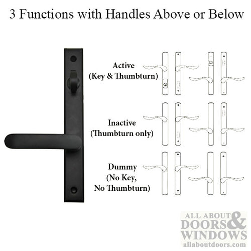 G-U Allegro Handle & 30mm Plate, Zamac, Inactive, Thumbturn Only (Handles DO Move) Choose Color - G-U Allegro Handle & 30mm Plate, Zamac, Inactive, Thumbturn Only (Handles DO Move) Choose Color