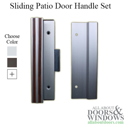 Handle Set - Sliding Patio Door, Extruded Aluminum - 4-15/16 Inch -  Choose Color