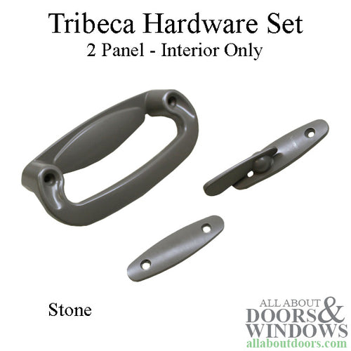 Andersen Tribeca 2-Panel Interior Trim Hardware - Stone - Andersen Tribeca 2-Panel Interior Trim Hardware - Stone