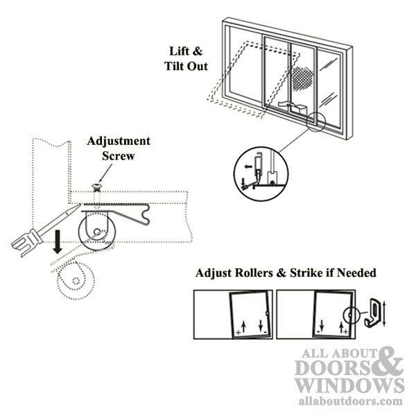 M-Spring Tension Roller with 1 Inch Steel Wheel for Sliding Screen Door - M-Spring Tension Roller with 1 Inch Steel Wheel for Sliding Screen Door