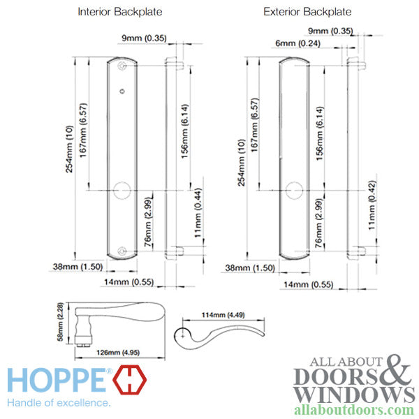 Hoppe HLS7 Handleset, Munchen, M112P/2167N, Fixed Handles Dummy, Oil Rubbed Brass - Hoppe HLS7 Handleset, Munchen, M112P/2167N, Fixed Handles Dummy, Oil Rubbed Brass