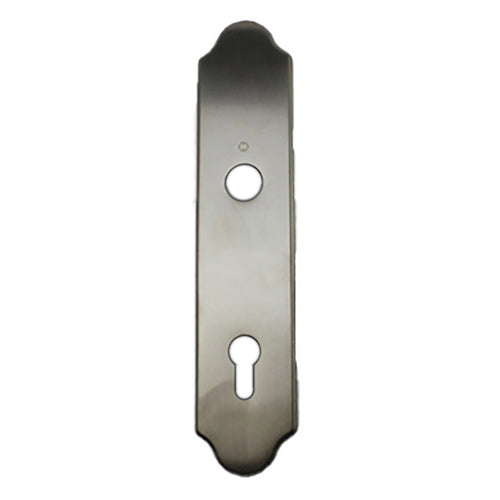 HOPPE Wide Traditional Exterior Backplate M3965N for Active Handlesets - Satin Nickel - HOPPE Wide Traditional Exterior Backplate M3965N for Active Handlesets - Satin Nickel