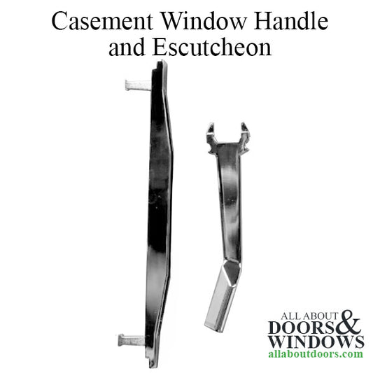 Roto LH15-7611-31 Casement Window Handle and Escutcheon, Zinc, RH