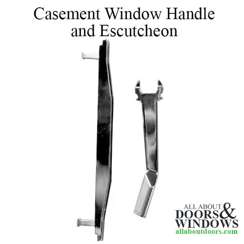 Roto LH15-7611-31 Casement Window Handle and Escutcheon, Zinc, RH - Roto LH15-7611-31 Casement Window Handle and Escutcheon, Zinc, RH