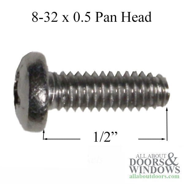 8-32 x 0.5 Pan Head Phillips Machine Screw - 8-32 x 0.5 Pan Head Phillips Machine Screw