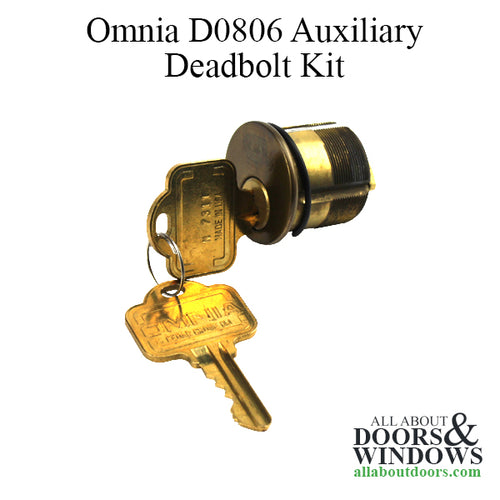 Omnia D0806 Auxiliary Deadbolt - Oil Rubbed Bronze - Omnia D0806 Auxiliary Deadbolt - Oil Rubbed Bronze