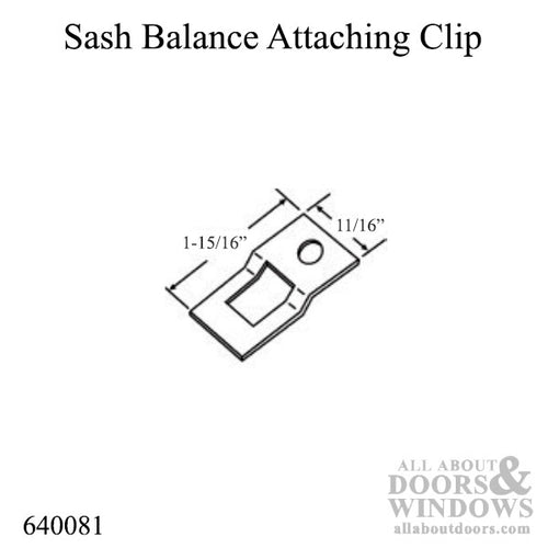 Attaching Clip,  Sash Balance Accessory - Attaching Clip,  Sash Balance Accessory