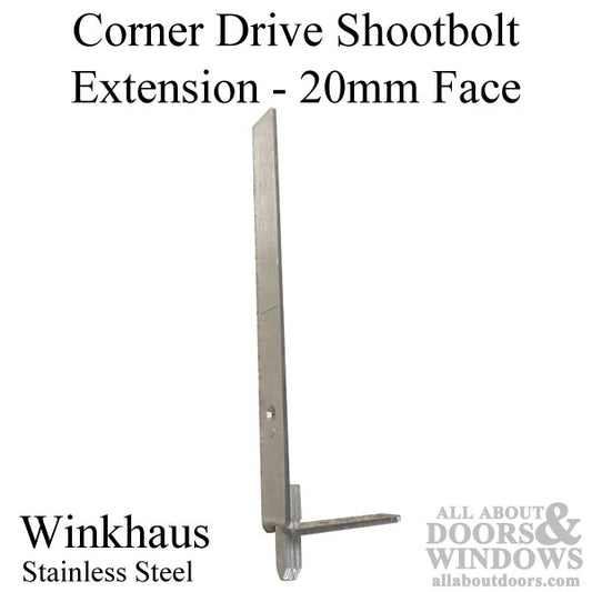 Corner Drive Shootbolt Extension 20mm Face - Stainless Steel