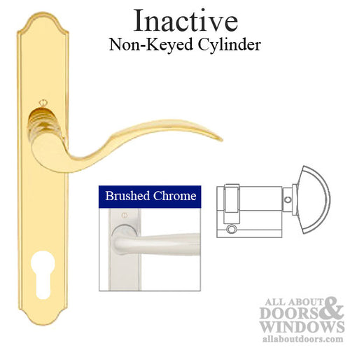 Handleset In-Active M112PL/374 - Brushed Chrome - Handleset In-Active M112PL/374 - Brushed Chrome