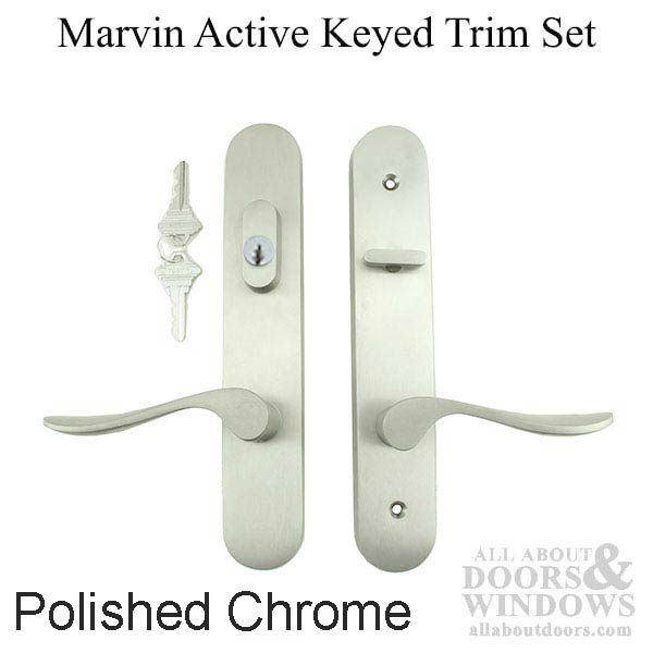 Marvin Door Handle For Multipoint Lock Doors Active Keyed Polished Chrome Door Handle - Marvin Door Handle For Multipoint Lock Doors Active Keyed Polished Chrome Door Handle