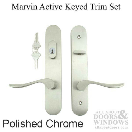 Marvin Door Handle For Multipoint Lock Doors Active Keyed Polished Chrome Door Handle - Marvin Door Handle For Multipoint Lock Doors Active Keyed Polished Chrome Door Handle