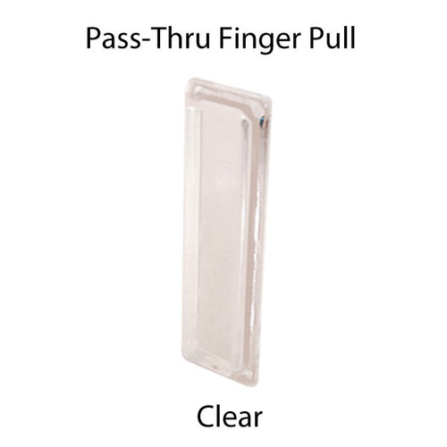 Pass-Thru Finger Pull - Vinyl Window Tilt Latch Hardware, Plastic - Clear - Pass-Thru Finger Pull - Vinyl Window Tilt Latch Hardware, Plastic - Clear