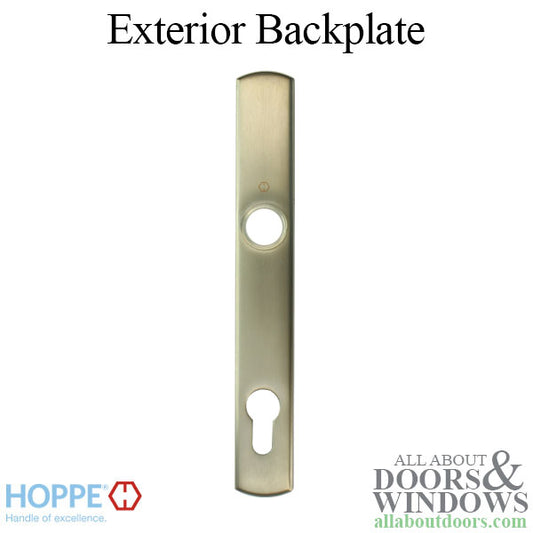 HOPPE Contemporary Exterior Backplate M216N for Active Handlesets - Satin Nickel