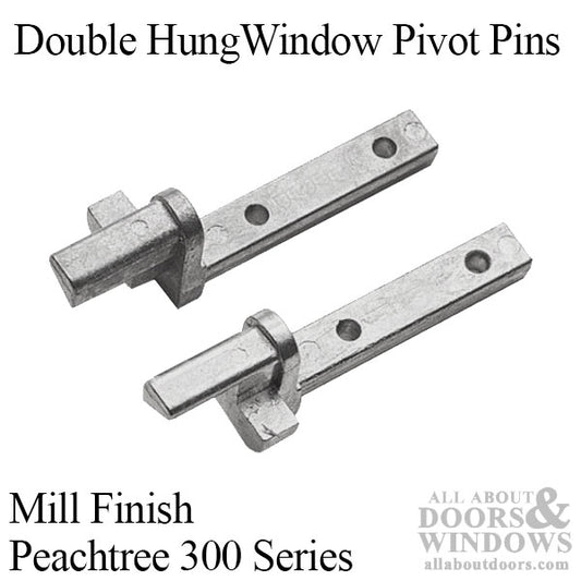 Peachtree 300 Series Double Hung Window Pivot Pin, New Style, Mill Finish, Pair