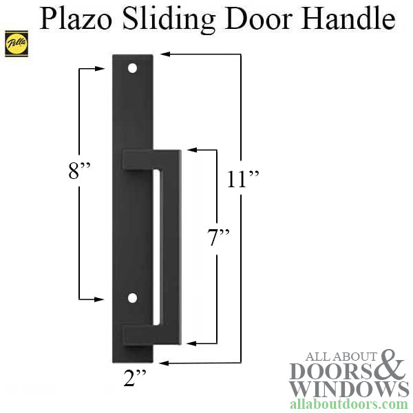 Pella Plazo Architectural Modern Sliding Door Hardware, Dummy Trim - Pella Plazo Architectural Modern Sliding Door Hardware, Dummy Trim