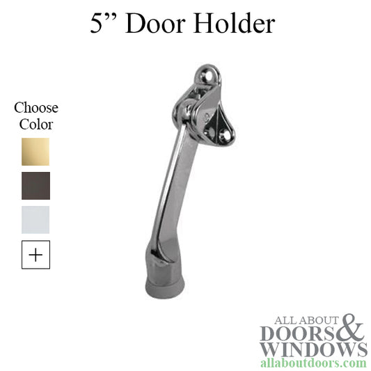 5", 3 Hole Drop Down Door Holder / Diecast Door Stop - 3 colors