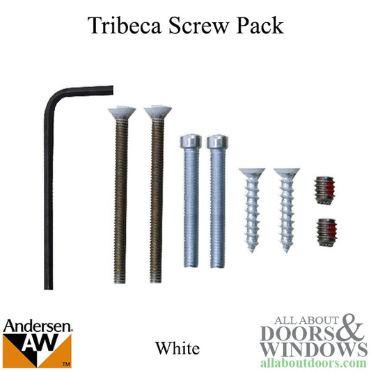 Tribeca Screw Pack for Hinged Door - White