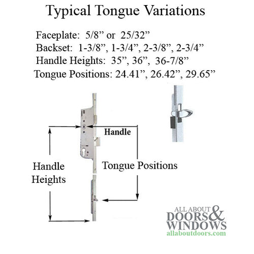 Hoppe 16mm Manual 35/92 Gear, Tongue at 24.41