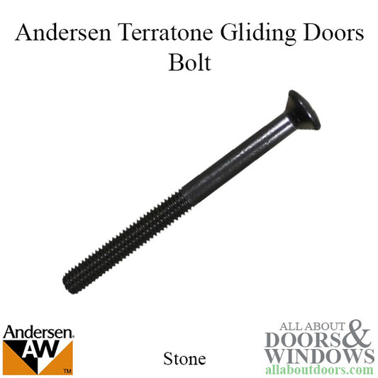 Andersen Window - Prefinished Terratone Doors - Threaded Bolt  10-32 x 2-1/8  Door Handle  - Stone