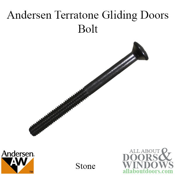 Andersen Window - Prefinished Terratone Doors - Threaded Bolt  10-32 x 2-1/8  Door Handle  - Stone - Andersen Window - Prefinished Terratone Doors - Threaded Bolt  10-32 x 2-1/8  Door Handle  - Stone