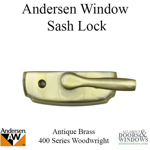 Andersen Woodwright Double Hung Windows Sash Lock - Antique Brass - SASH LOCK ONLY - Andersen Woodwright Double Hung Windows Sash Lock - Antique Brass - SASH LOCK ONLY