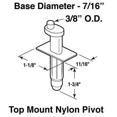 Pivot - top - 7/16 Inch - Bifold door - Pivot - top - 7/16 Inch - Bifold door