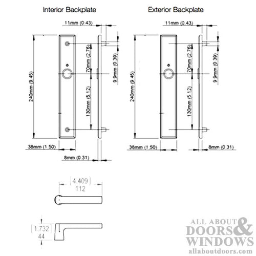 Dallas Contemporary Lever Handle, Fixed Dummy Pair, M1643 / 2161N Set - Rustic Umber - Dallas Contemporary Lever Handle, Fixed Dummy Pair, M1643 / 2161N Set - Rustic Umber