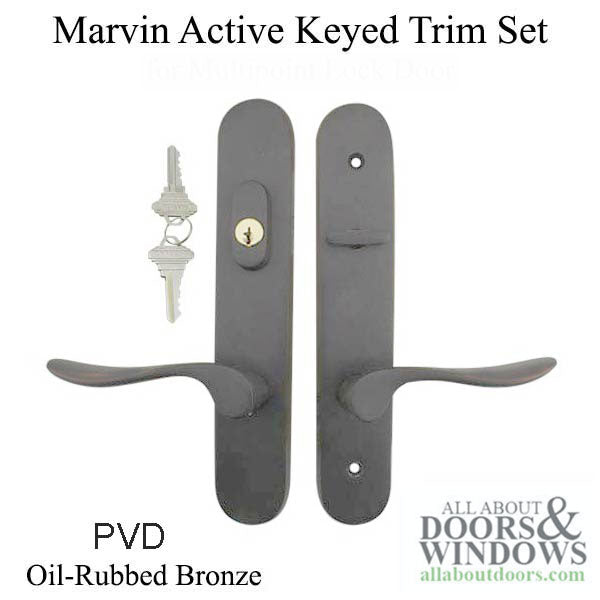 Marvin Active Keyed Multi-point Lock Trim for Hinged Door - Oil Rubbed Bronze PVD - Marvin Active Keyed Multi-point Lock Trim for Hinged Door - Oil Rubbed Bronze PVD