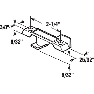 Sash/Cam Lock - Vinyl and Aluminum Sash Hardware, Die-cast - Black - Sash/Cam Lock - Vinyl and Aluminum Sash Hardware, Die-cast - Black