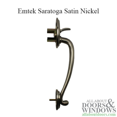 Emtek Saratoga Dummy Satin Nickel Handleset - Emtek Saratoga Dummy Satin Nickel Handleset