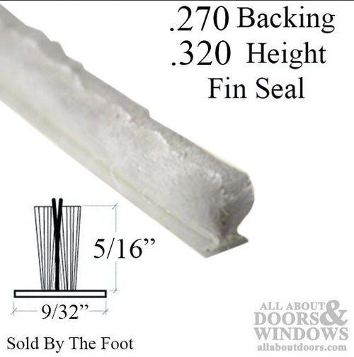 Weatherstrip For Doors and Windows Fin Seal Fuzzy Pile .320 Inch Pile .270 Backing Draft Stop Seal - Weatherstrip For Doors and Windows Fin Seal Fuzzy Pile .320 Inch Pile .270 Backing Draft Stop Seal