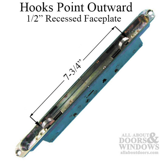 DISCONTINUED - Multipoint Mortise Deadlock for Sliding door, Recessed - Wood Do