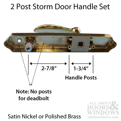 Storm Door Lever Handleset with Deadbolt - Choose Color - Storm Door Lever Handleset with Deadbolt - Choose Color