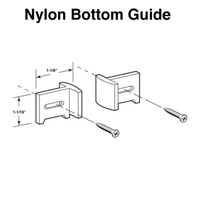 Closet Door Bottom Guide - Pair - Closet Door Bottom Guide - Pair