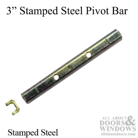 Pivot Bar, 3", 2 Hole, Stamped Steel