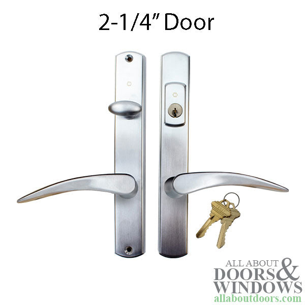 Hoppe Rodo Active Handle Set 2-1/4 Inch Door Offset Lock Brushed Chrome - Hoppe Rodo Active Handle Set 2-1/4 Inch Door Offset Lock Brushed Chrome