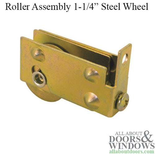 Sliding Door Roller Single Steel Wheel Steel Housing For Viking Doors 1.25 Inch Steel Wheel Roller - Sliding Door Roller Single Steel Wheel Steel Housing For Viking Doors 1.25 Inch Steel Wheel Roller