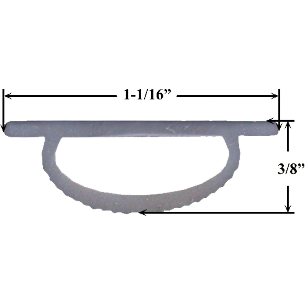36 Inch by 1-1/16 Inch Vinyl Threshold Replacement Insert for SDS Doors - Gray - 36 Inch by 1-1/16 Inch Vinyl Threshold Replacement Insert for SDS Doors - Gray