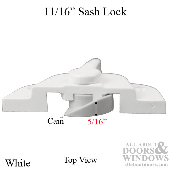 Genesis 2103 Sash Lock, Composite, Right Hand - White - Genesis 2103 Sash Lock, Composite, Right Hand - White