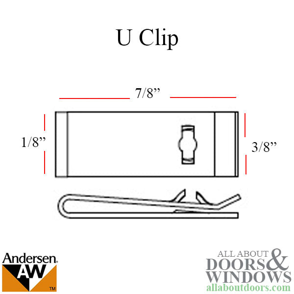 U Clip, used on AP/PA latch bolt receiver (1988 - Present) - U Clip, used on AP/PA latch bolt receiver (1988 - Present)