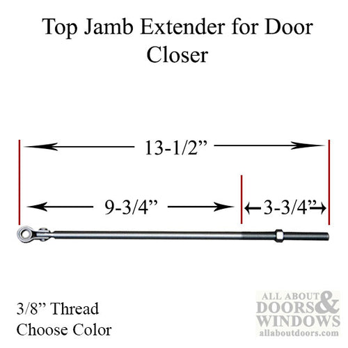 Top Jamb Extender for Commercial Door Closer, Choose Color - Top Jamb Extender for Commercial Door Closer, Choose Color